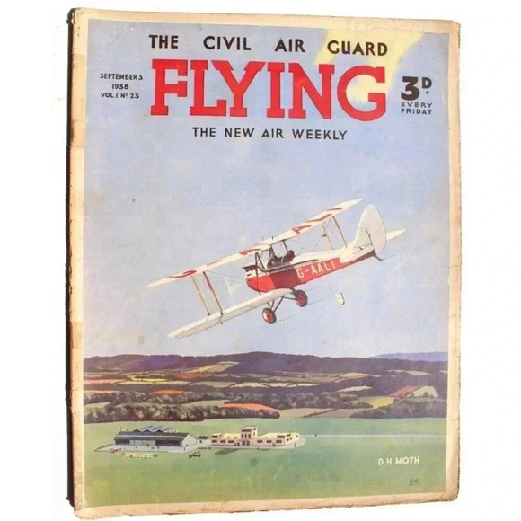 Vtg Sept 3, 1938 Flying Aviation Magazine Vol. 1 No. 23 Air Weekly - Picture 1 of 2